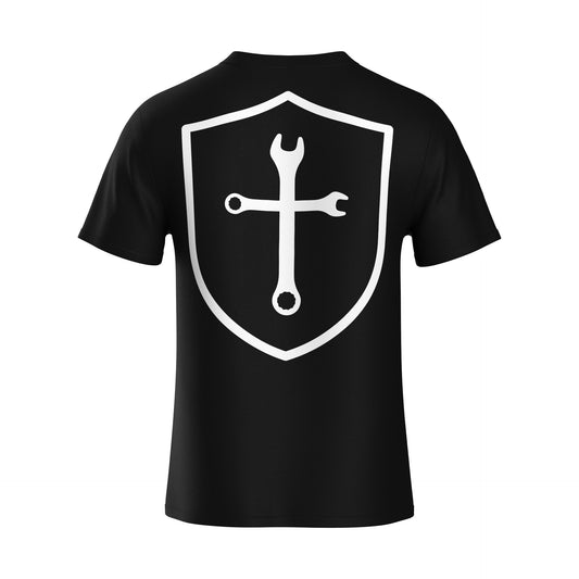 FORGED TO SERVE CROSS T-SHIRT - BLACK