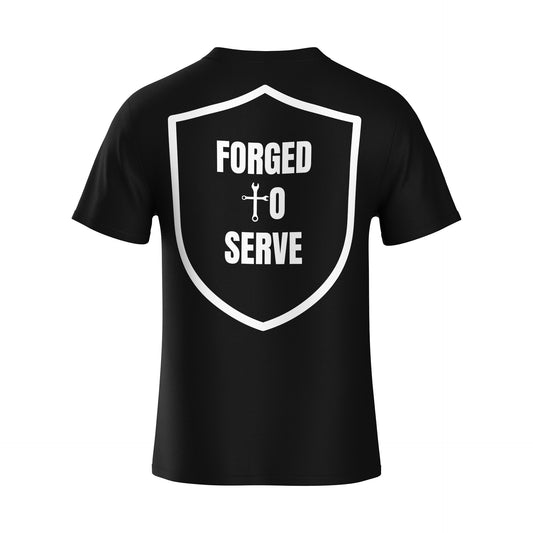 FORGED TO SERVE CREST T-SHIRT - BLACK