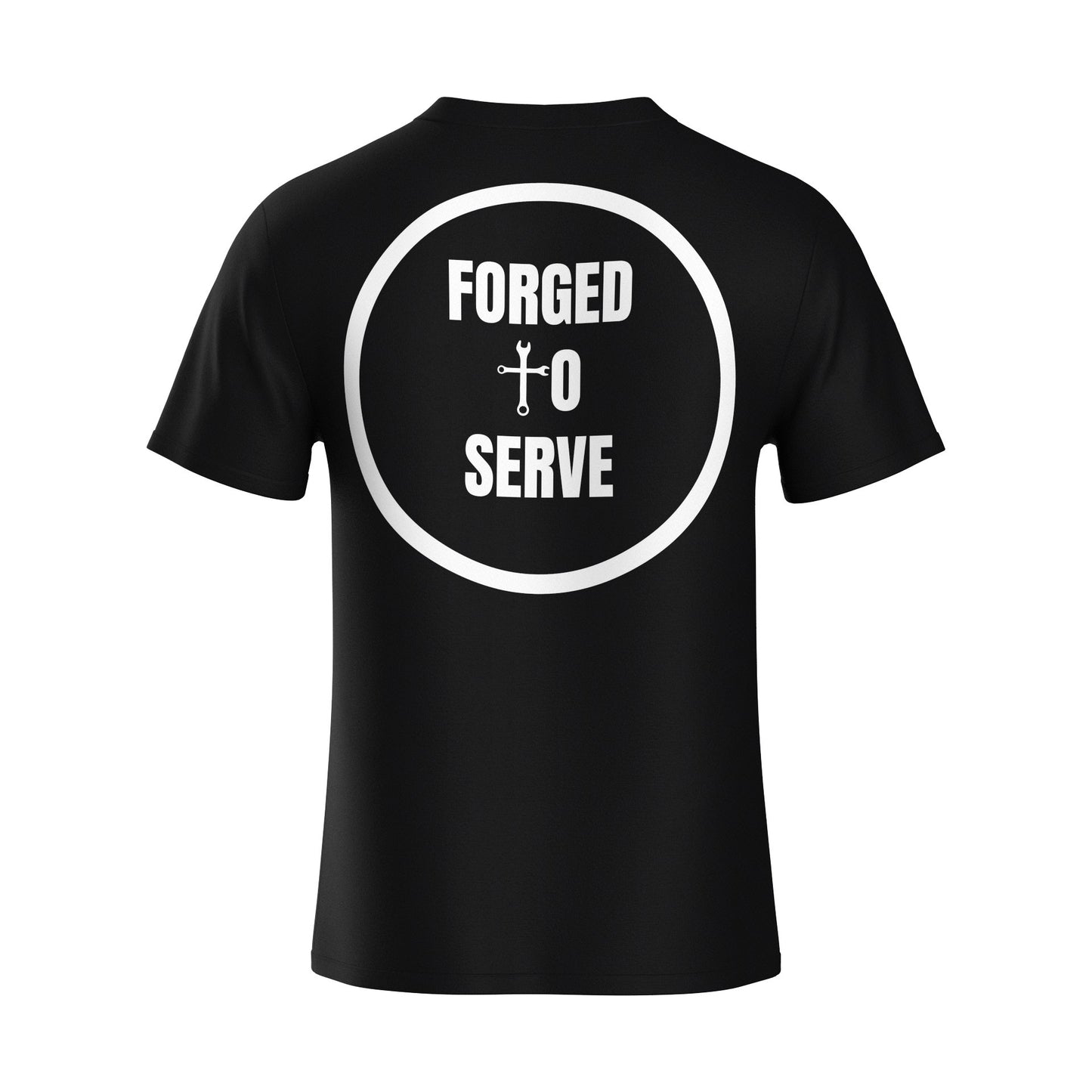 FORGED TO SERVE STAMP T-SHIRT - BLACK