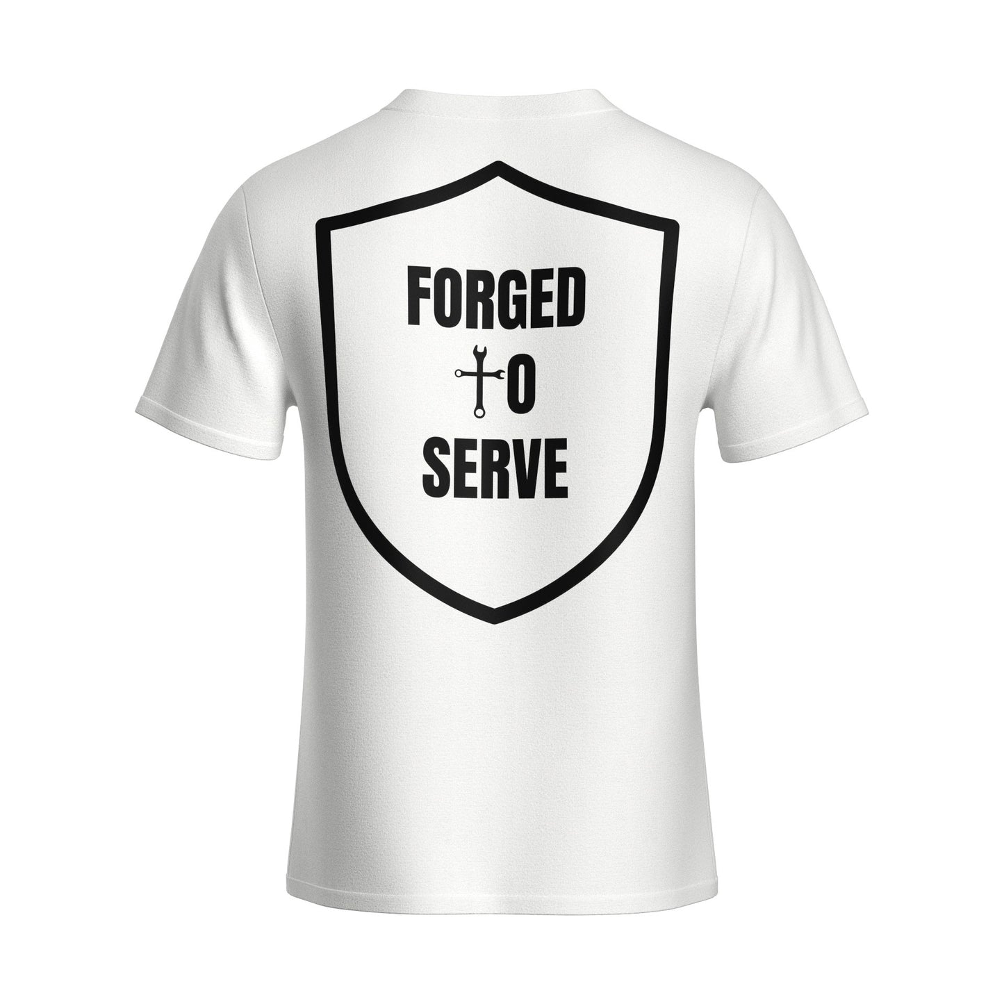 FORGED TO SERVE CREST T-SHIRT - WHITE