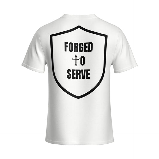 FORGED TO SERVE CREST T-SHIRT - WHITE