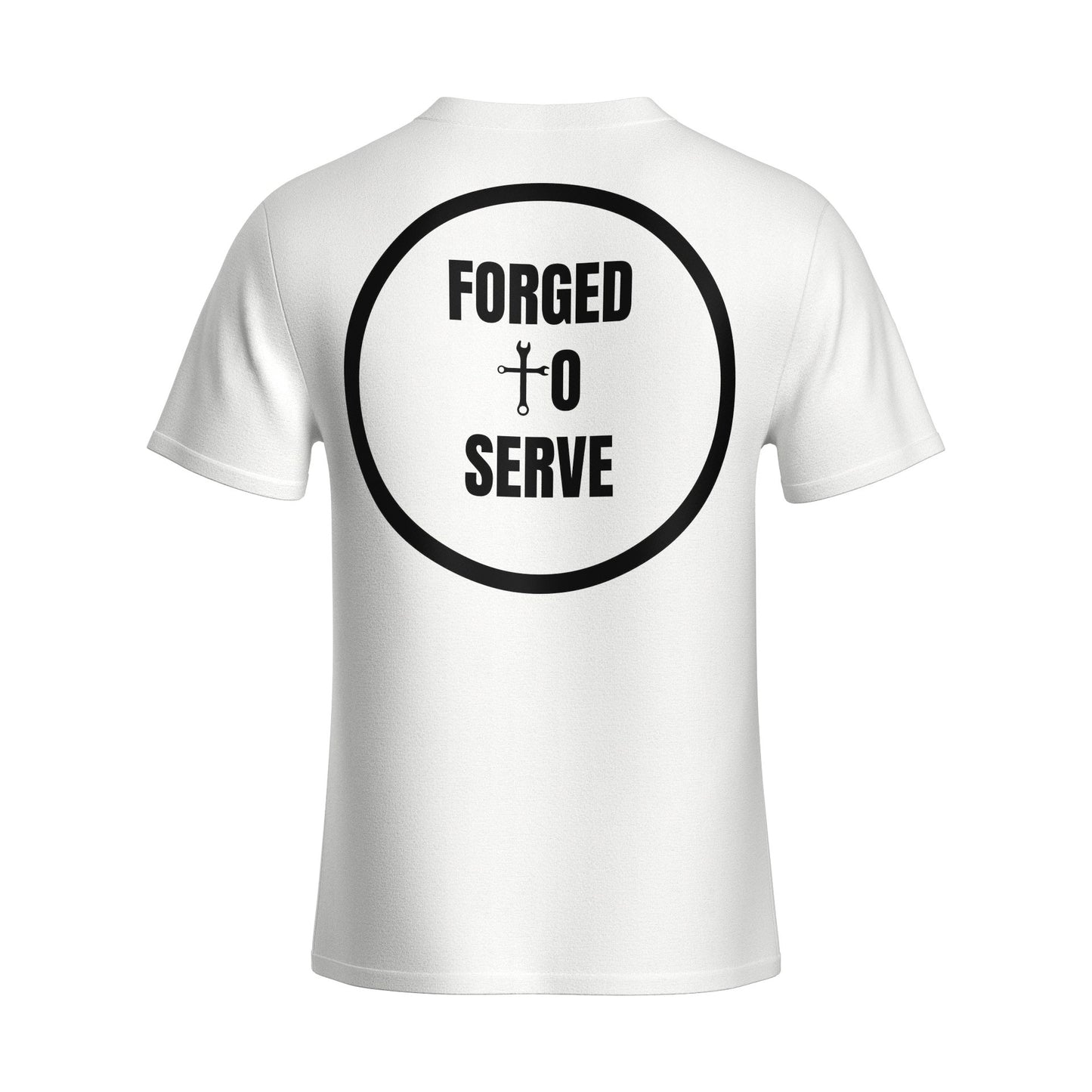 FORGED TO SERVE STAMP T-SHIRT - WHITE