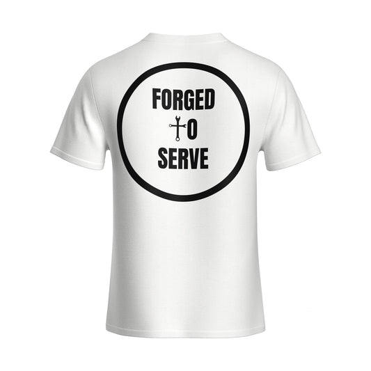 FORGED TO SERVE STAMP T-SHIRT - WHITE
